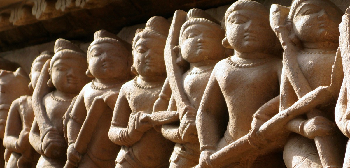 Khajuraho temple carving